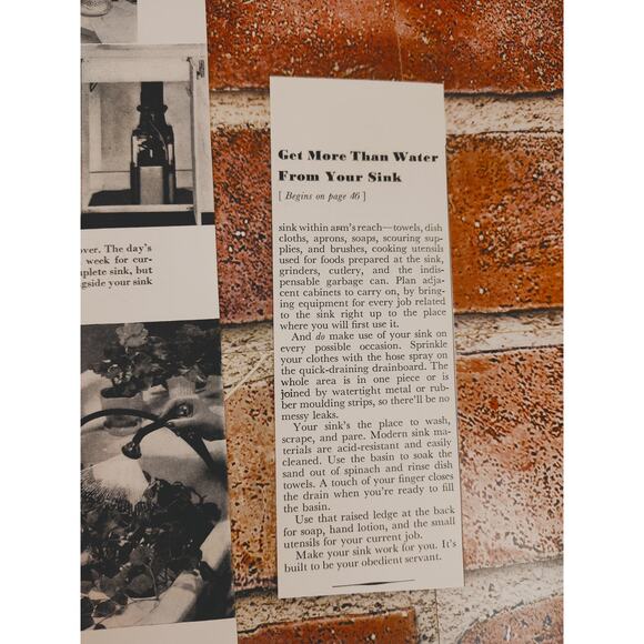 1941 Get More than Water from Your Kitchen Sink Vtg MCM Print Article Appliances - Picture 6 of 12